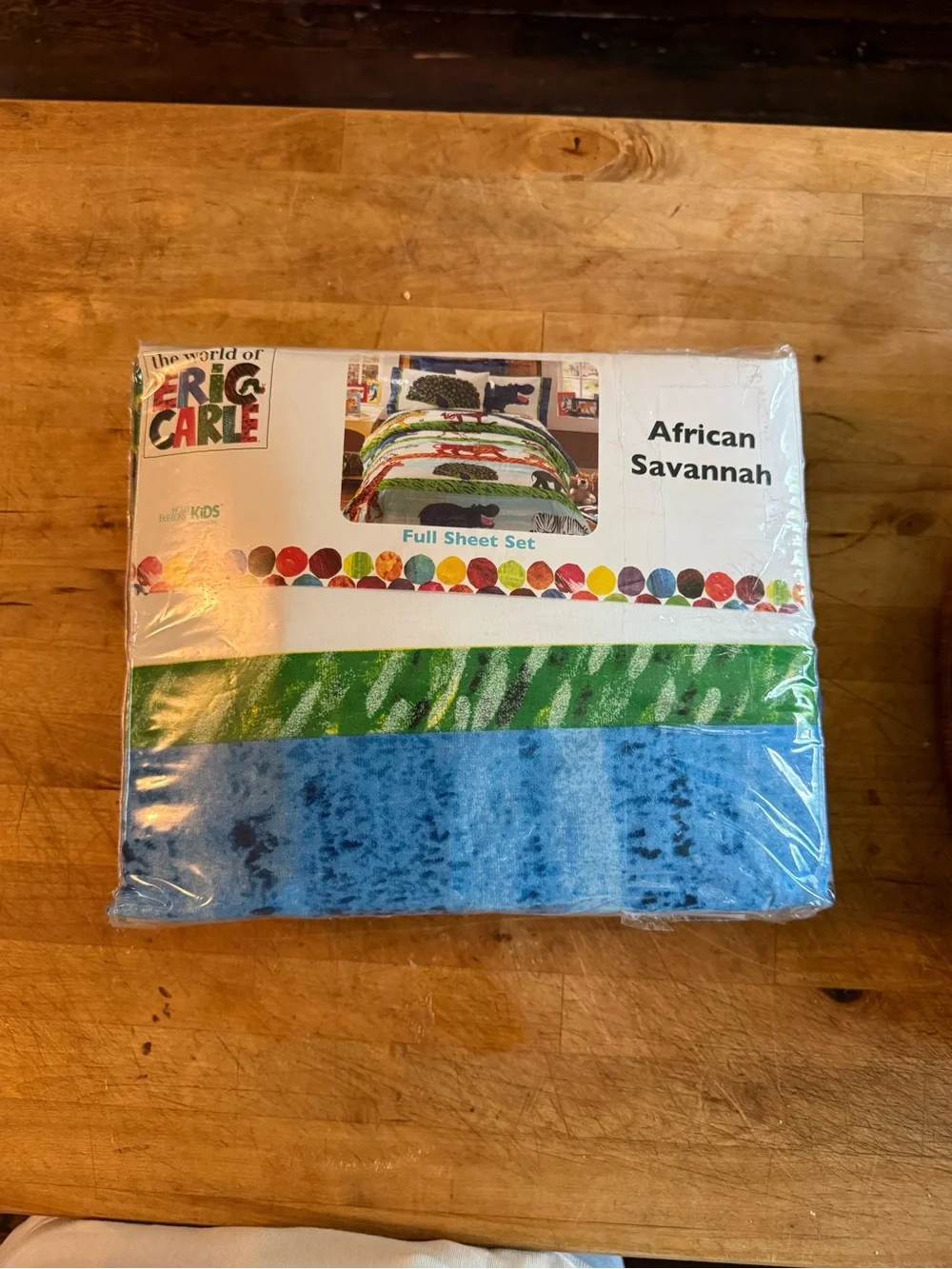 Vintage 2006 Eric Carle African Savannah Full sheet Set new old stock